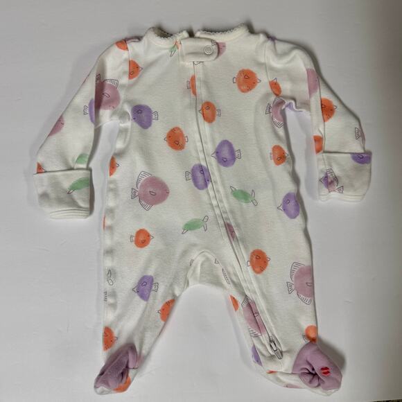 Carterās Baby Sea Animal Long Sleeve Footed Pajamas Gender Neutral Newborn NB 0M - Picture 1 of 4